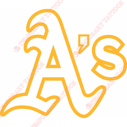 Oakland Athletics Customize Temporary Tattoos Stickers NO.1799
